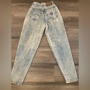 Vintage NOS Womens Lee Sky Riders Washed Jeans Size 8 26x31 USA 90s Loose Fit
